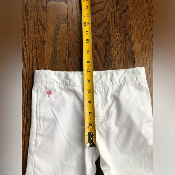 Lilly Pulitzer Girls 4 White Khaki Flare Leg 100% Cotton Pants - EUC! - Picture 9 of 12